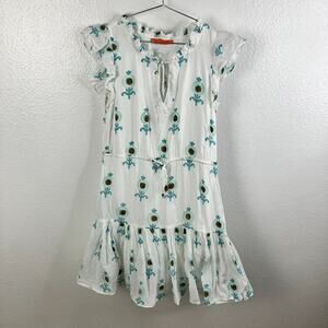 Oliphant Floral Mini Dress Size XXS Waist Tie Summer Boho Festival Resort